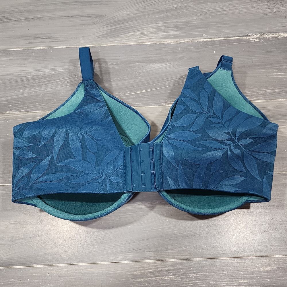 Cacique Bra 40H Backsmoother Lightly Lined Full‎ Coverage Aqua/Blue - Picture 2 of 10